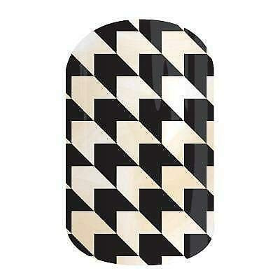 Graphique - Jamberry Nail Wraps - HALF Sheet - Black and White Geometric