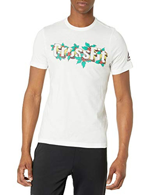 Reebok Crossfit Holiday Graphic Men's T-Shirt, White, 2XL Reebok Crossfit Holiday Graphic Men's T-Shirt, White, 2XL