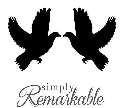 Vinyl Decal Sticker for Computer Wall Car Mac MacBook and More Birds Wedding Love Dove Decal - Size 5.2 x 3 inches
