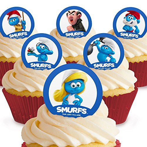 Cakeshop 12 x PRE-CUT Smurfs Edible Cake Toppers