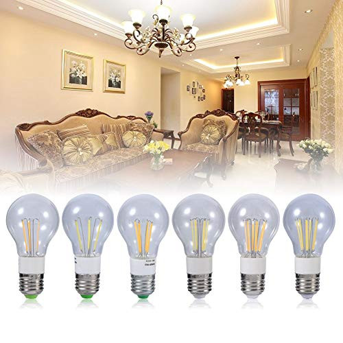 Yencoly Bulb Light, E27 12V 3W/4W/6W Cool/Warm White COB LED Filament Bulb 360 Degree Non-dimmable Light New Led String Lights Outdoor E27 Led Bulb Light-Cold-