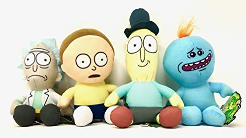Rick, Morty, Mr. Poopy, Mr. Meeseeks 7" -1 0" PLUSH ASSORTMENT (4 PIECE SET)