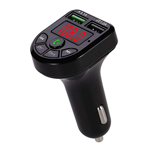 Peyan Handsfree Call Car Charger,Wireless Bluetooth 5.0 FM Transmitter Radio Receiver,Mp3 Music Stereo Adapter,Dual USB Port Charger Compatible for All Smartphones