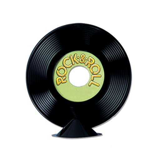 Personalize Plastic Record Centerpiece Party Accessory -1 count- -1/Pkg-