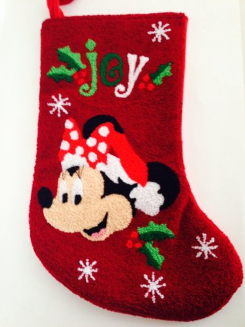 Disney Park Minnie Mouse Textured Christmas Holiday Stocking NEW Disney Park Minnie Mouse Textured Christmas Holiday Stocking NEW
