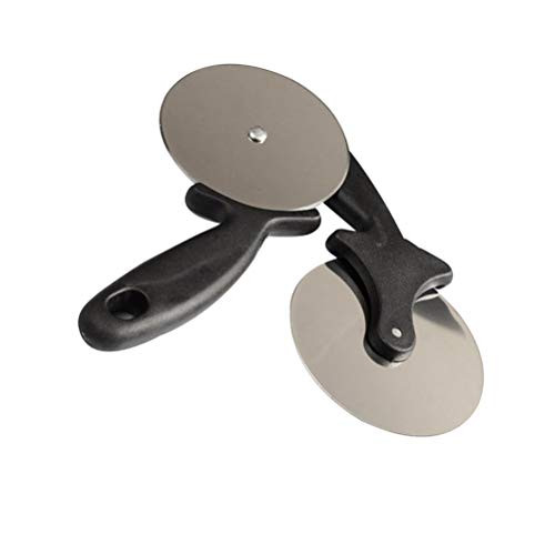 BESTONZON Pizza Cutter Wheel Stainless Steel Round-Handle Pizza Cutter Pizza Cutter Slicer Wheel for Pizza Pies Waffles and Dough Cookies