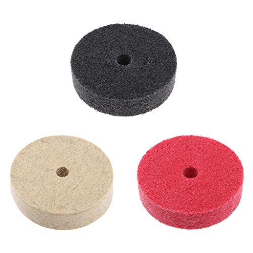 3-Pack 3 inches Nylon Fiber Polishing Wheel Abrasive Buffing Pad
