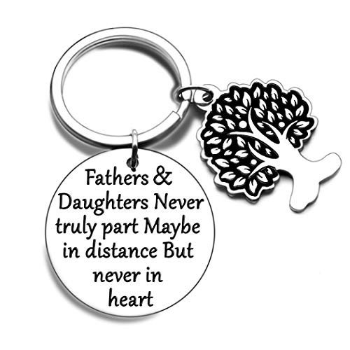 Fathers Day Dad Birthday Keychain For Daddy Gifts From Daughter Wife for Husband  Daddy Papa Thank You Keyring Jewelry Gift for Men Step Dad in law