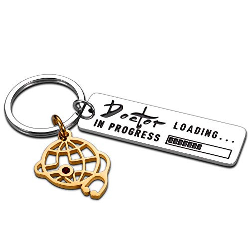 Doctor Gifts for Women Men, Doctor In Progress Loading Keychain, Funny Graduation Gift Idea for Future Doctor Medical Student New Doctor Doctor to Be, Doctors Day Gifts for Medical Resident PhD