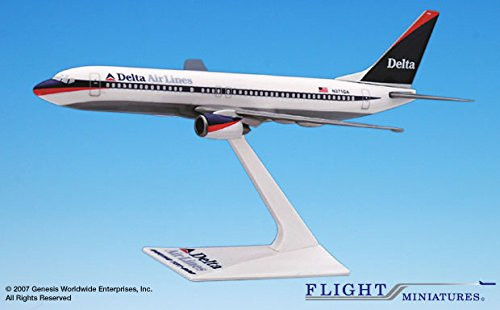 Flight Miniatures Delta Airlines 1997 Boeing 737-800 1:200 Scale 1997 Livery REG#371DA Display Model with Stand