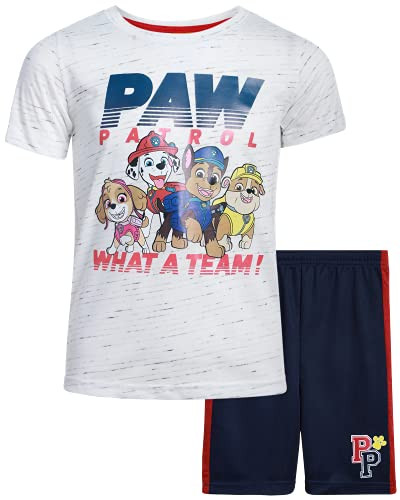 Nickelodeon Boys Paw Patrol Shorts Set  2 Piece T-Shirt and Shorts -Toddler/Little Boy-, Size 3T, Light Grey/Navy Paw Patrol