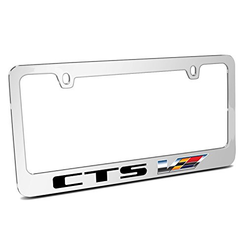 iPick Image Cadillac CTS-V Mirror Chrome Metal License Plate Frame