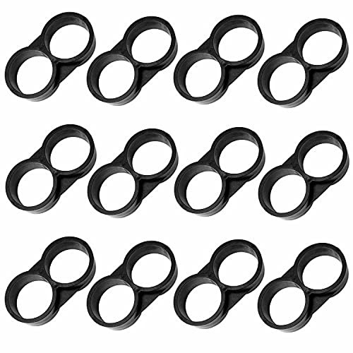 Habitech 12-Pack Figure 8 End Cap Plug Irrigation Fittings for 1/2" Tubing - Drip Line Plug Closures Compatible with Rain Bird and Most 1/2" Irrigation or Sprinkler Systems