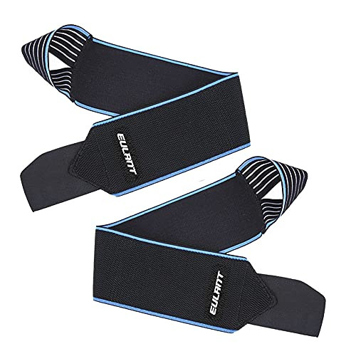 EULANT Wrist Wraps with Thumb Loops, Wrist Support Braces for Weight Lifting Xfit Powerlifting Strength Training,Blue EULANT Wrist Wraps with Thumb Loops, Wrist Support Braces for Weight Lifting Xfit Powerlifting Strength Training,Blue