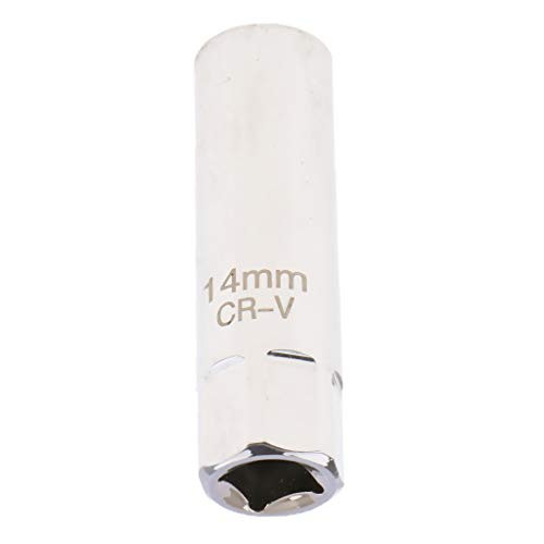 MagiDeal 14mm Thin Wall 3/8" Drive 12 Point Spark Plug Socket Wrench Tool for - 14mm