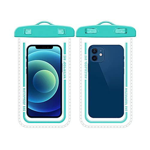 Universal Waterproof Phone Case, IPX8 Waterproof Cellphone Pouch Underwater Dry Bag for iPhone 12/12 Pro Max/11/11 Pro/SE/XS/XR/8 Galaxy up to 7.2", for Outdoor Beach/Diving/Surfing/Skiing -Blue-