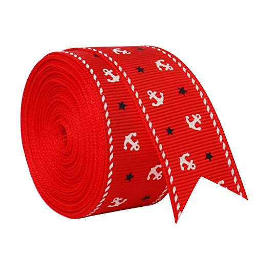 Red Fabric Ribbon for Crafts Mother's Day Gift Wrap Ribbons, 16.4 ft