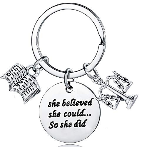 Lawyer Gifts She Believed She Could So She Did Keychains for Women Law School Graduation Gifts For Girls -Style A- Lawyer Gifts She Believed She Could So She Did Keychains for Women Law School Graduation Gifts For Girls -Style A-
