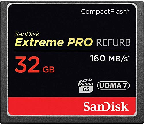 SanDisk Extreme PRO 32GB CompactFlash Memory Card UDMA 7 Speed Up to 160MB/s- SDCFXPS-032G-X46 (Renewed)