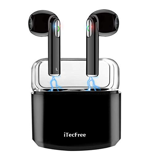 Wireless Earbuds Stereo Bluetooth Headphones with Charging Case Mini in-Ear Earphones Built-in Mic Noise Canceling Sweatproof Sports Wireless Headphone Bluetooth Earbud