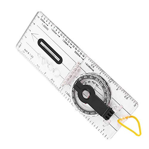 Apofly Compass Outdoor Navigation Guide Folding Compass Scale Compass Navigation with Mirror Map Scale for Hiking Camping Trekking Walking