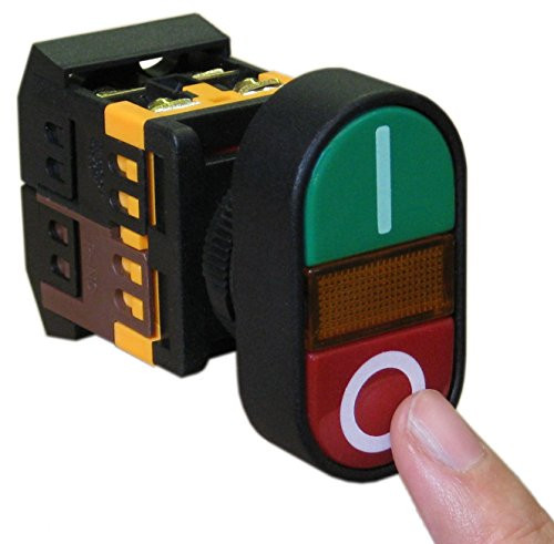 ON Off Start Stop Push Button Switch with Light Indicator Momentary Switch Red Green Oval