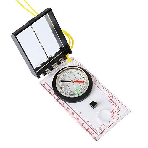 Apofly 1PC Compass Prismatic Mapping Compass Tool Scale Compass Navigation with Mirror for Drawing Camping Trekking