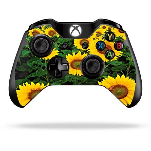 Protective Vinyl Skin Decal Skin Compatible with Microsoft Xbox One/One S Controller wrap Sticker Skins Sunflowers