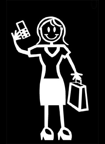 My Stick Figure Family Car Window Vinyl Bumper Sticker Decal Adult Female Cell Phone  and  Bag Briefcase F10