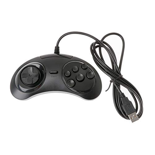 FLYCHENGi Classic USB Wired 6 Buttons Game Handle Gaming Controller Joypad Gamepad for SEGA MD2