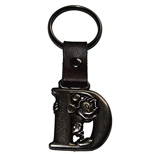 Authentic Disney Mickey Mouse Letter D Pewter Keychain -Key Ring-