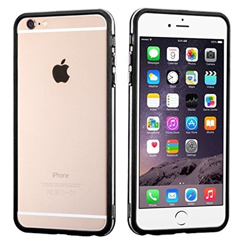 Asmyna MyBumper Phone Protector Cover for iPhone 6 Plus - Retail Packaging - Black/Transparent Clear Asmyna MyBumper Phone Protector Cover for iPhone 6 Plus - Retail Packaging - Black/Transparent Clear