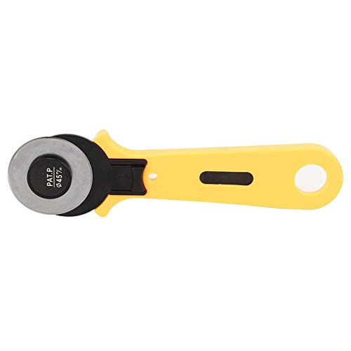 Handle Rotary Cutter, Rotation Cutter Clothing Fabric Roller Wheel Cutter DIY Craft Hand Cutting Tool Sewing Rotary Cutter Material Cutter Wheel Small Rotary Cutter -45mm-