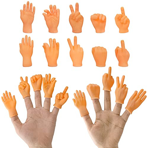 10PCS Portable Tiny Hands Finger Toys Small Hands Tiny Hands Left Right Hands for Party and Game