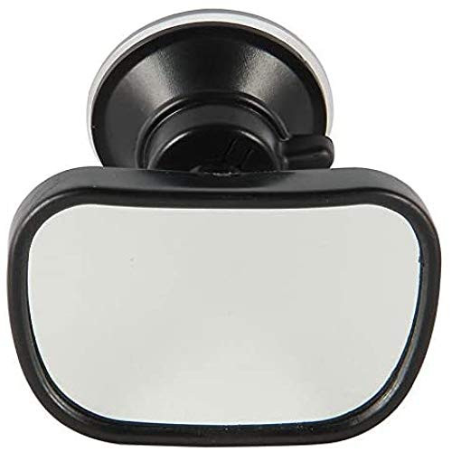 Thboxes Baby Mirror for Car, Rear View Mirror 360 Degree Adjustable Child Safety Rearview Wide Angle Convex Mirror Baby Auxiliary Mirror with Strengthen Suction Cup Black