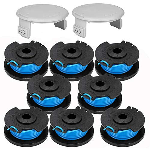 DIKAER 11ft 0.065" Autofeed Cordless Weed Eater Spools Line with Cap Compatible with Ryobi One Plus AC14RL3A 18V 24V 40V Weed Eater String Trimmer Spool