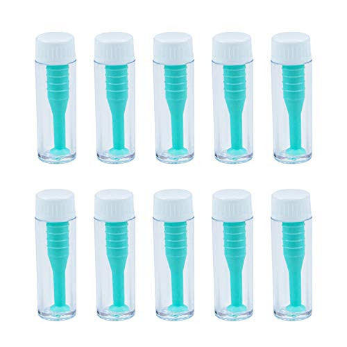 AUEAR, Pack of 10 Soft Silicone Contact Lens Insertion Tool Plunger Remover Contact Plunger for Soft Hard Lenses Green Color