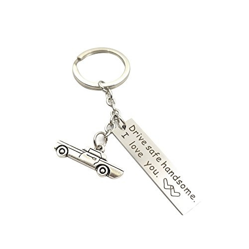 Meiligo Drive Safe Keychain Handsome I Love You Trucker Husband Gift for Husband dad Gift Valentines Day Stocking Stuffer -Keychain-