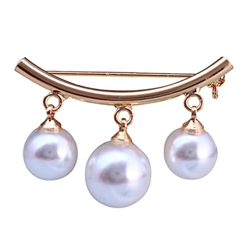Elegant Brooch Pins for Women Pearl Safety Pin Wedding Decoration Shawl Collar Shirt Pin Buttons Sweater Brooches