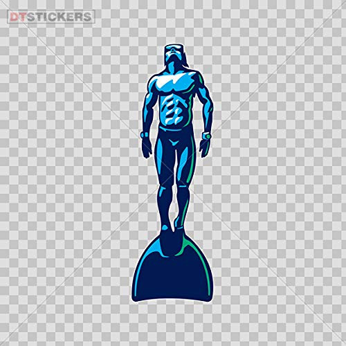 Vinyl Stickers Decal Dive Apnea Figure Deep Diving One Breath Diver for Helmet Waterproof 8 X 2.57 in.
