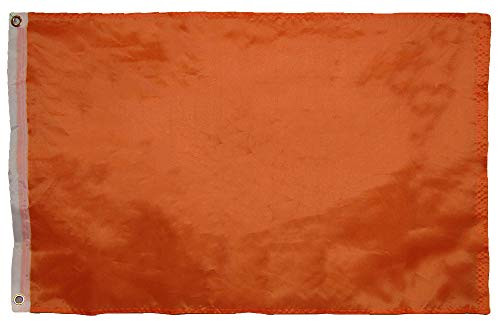 Trade Winds 2x3 Orange Plain Solid Color Premium Quality Fade Resistant Polyester 2'x3' Grommets -RUF-