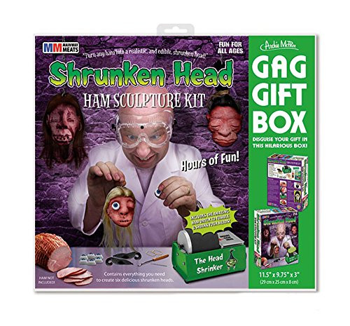 Shrunken Head Gag Wrap Gift Box