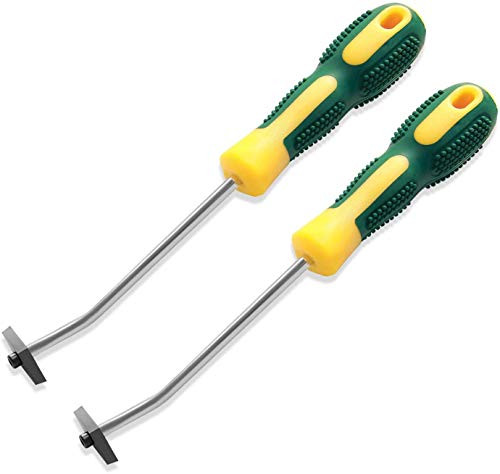 BiQeouc Tile Grout Removal Tool, Detachable Tungsten Steel Blades, Tile Joints Seams Scraper Corners Grout Caulking Cleaner Remover - 2 Pack