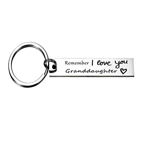 Remember I Love You Granddaughter Keychain Gift
