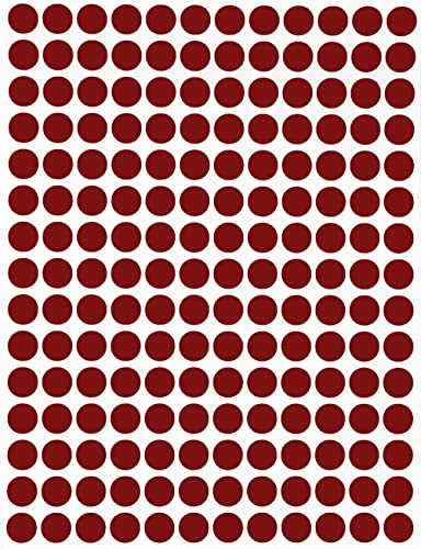 Royal Green Color-Coding Labels 1/4 inch Red Velvet Sticker Dots 8mm -5/16- - 900 Pack