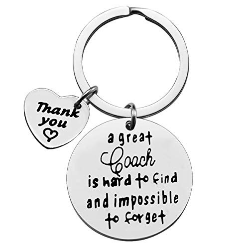 Thank You Gifts for Coach A Great Coach is Hard to Find and Impossible to Forget Keychain Appreciation Gifts for Football Soccer Basketball Swimming Coach Gifts