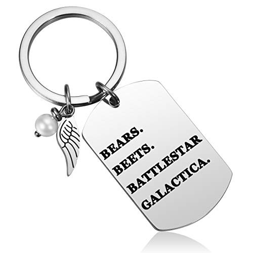Bears Beets Battlestar Galactica Jim Dwight Schrute The Office Keychain Dunder Mifflin Bears Beets Battlestar Galactica Jim Dwight Schrute The Office Keychain Dunder Mifflin