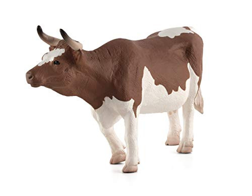 MOJO Simmental Cow Realistic Farm Animal Toy Replica Hand Painted Figurine