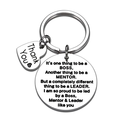 Thank You Farewell Gifts for Female Male Boss Leader Keychain Bosses Day Presents for Mentor Superior Employee Appreciation Birthday Christmas Gift for Coworkers Colleagues Women Men Retirement