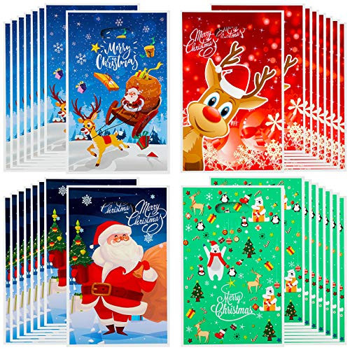 80 Pieces Christmas Wrapping Bags Christmas Plastic Candy Bags Merry Christmas Santa Claus Elk Goody Bags Christmas Snowman Holiday Treat Bags for Christmas Party Favor 80 Pieces Christmas Wrapping Bags Christmas Plastic Candy Bags Merry Christmas Santa Claus Elk Goody Bags Christmas Snowman Holiday Treat Bags for Christmas Party Favor